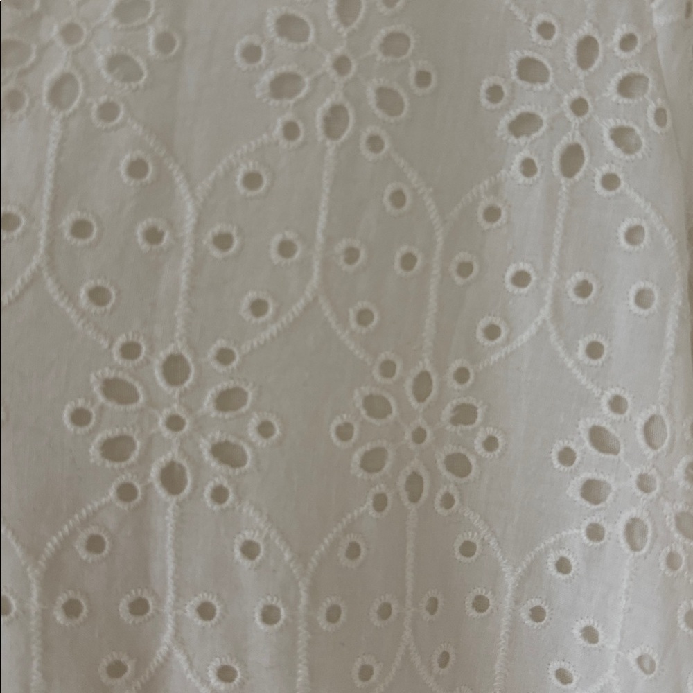 Sundance White Eyelet Dress Size Medium - Picture 9 of 10